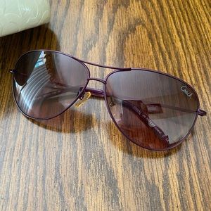 Purple Coach Aviator Sunglasses